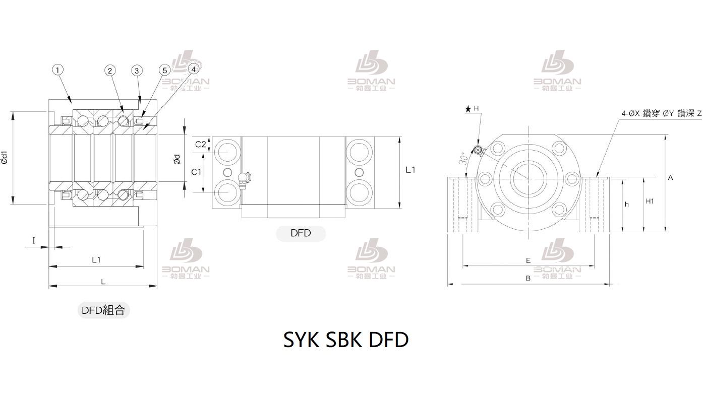 SYK MBCS15-S syk丝杆支撑座3d